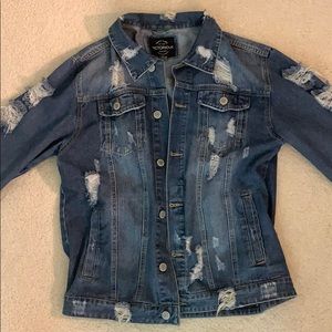 Victorious Ripped Denim Jean Jacket